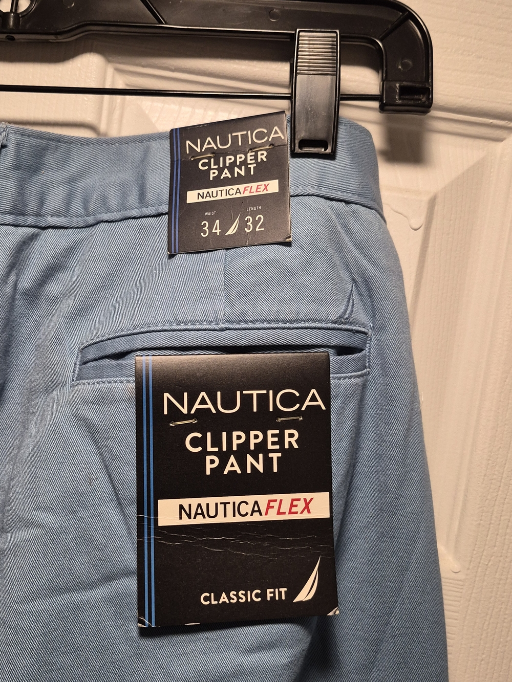 Nautica Light Blue Clipper Pants - Classic Fit